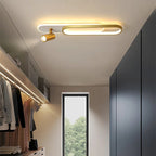 Modern LED Ring Ceiling Light with Rotating Spots, Dimmable