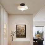 Modern Ceiling Light with Disc Shade and Globe Bulb, Dimmable