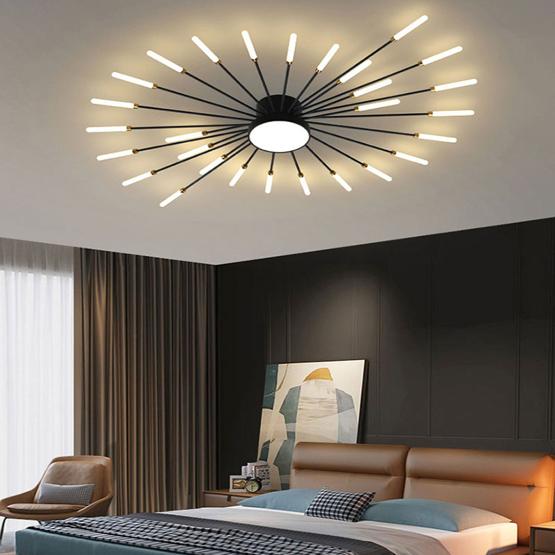 Modern Firework Burst Ceiling Light with Acrylic Rays