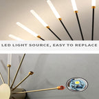 Modern Firework Burst Ceiling Light with Acrylic Rays