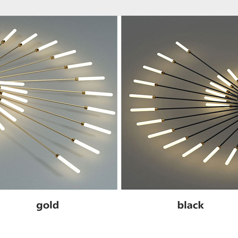 Modern Firework Burst Ceiling Light with Acrylic Rays