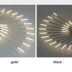 Modern Firework Burst Ceiling Light with Acrylic Rays