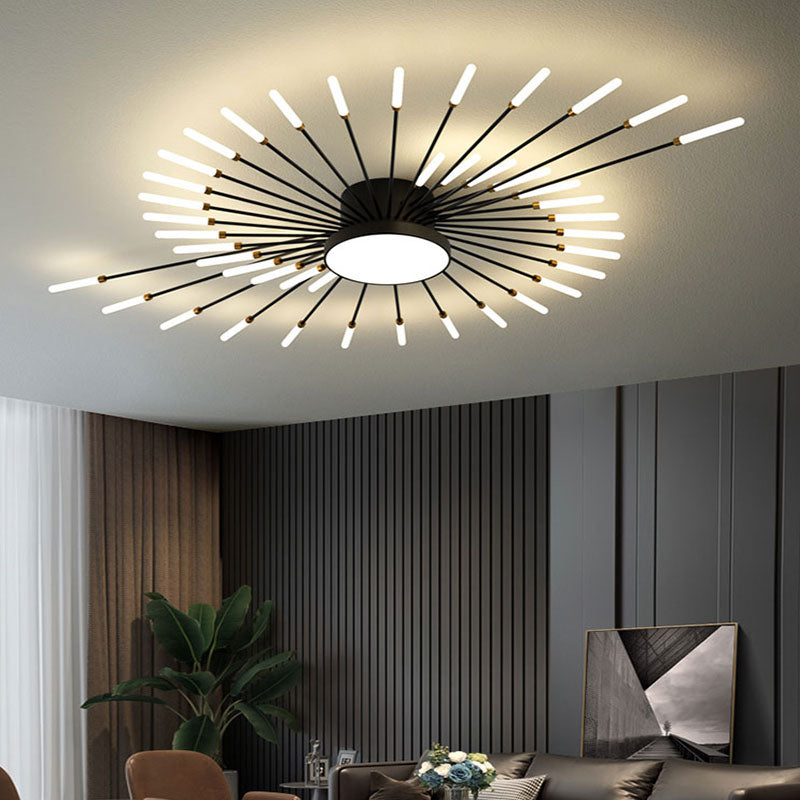 Modern Firework Burst Ceiling Light with Acrylic Rays