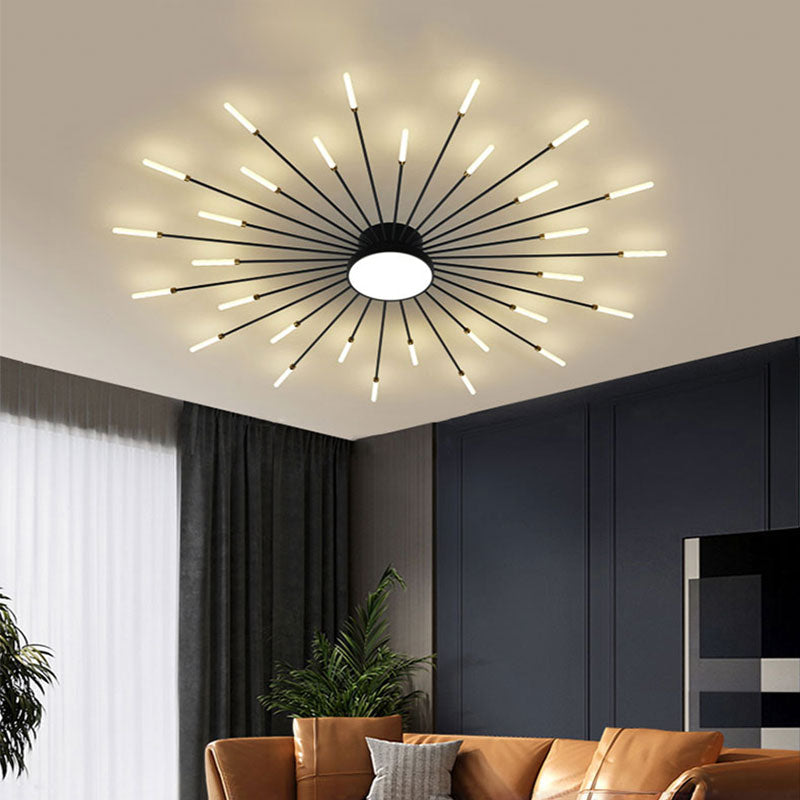 Modern Firework Burst Ceiling Light with Acrylic Rays
