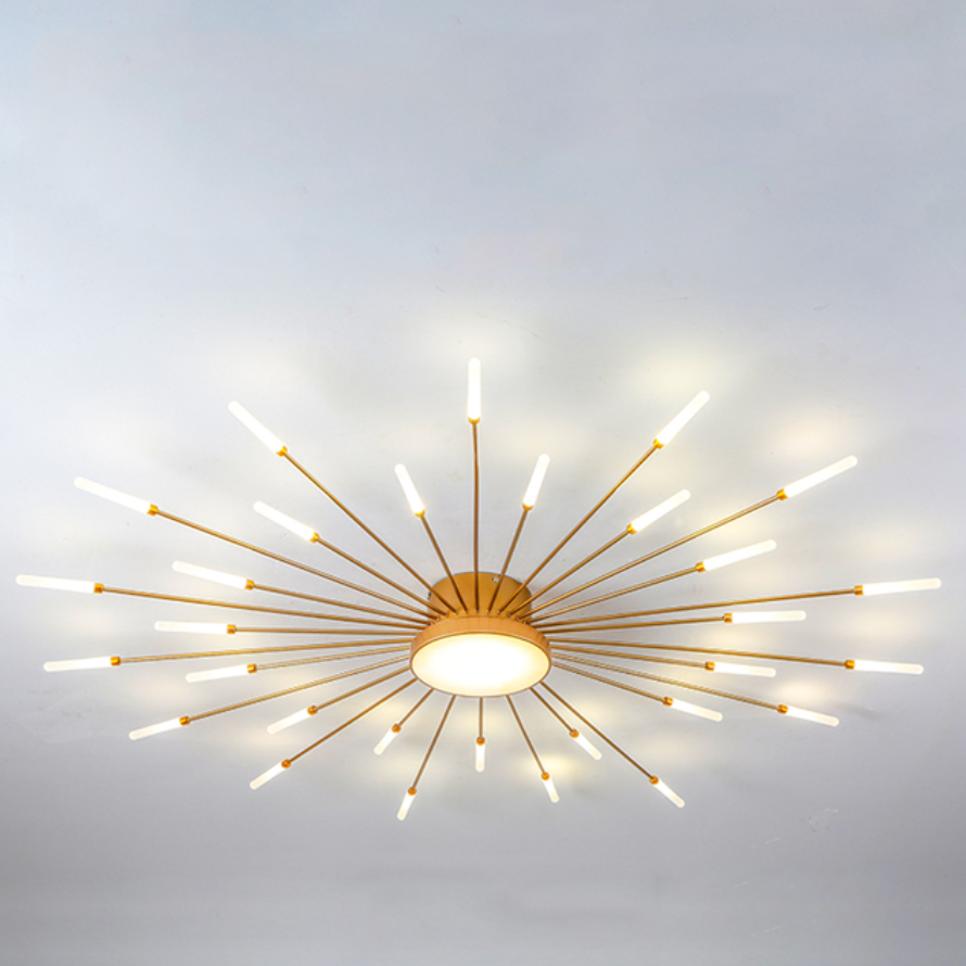Modern Firework Burst Ceiling Light with Acrylic Rays