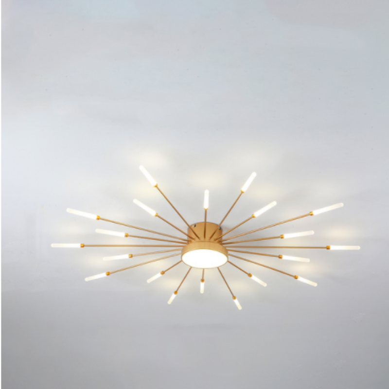 Modern Firework Burst Ceiling Light with Acrylic Rays