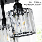 Semi-Flush Crystal Ceiling Light, 3 x E27, 25 cm