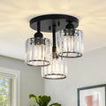 Semi-Flush Crystal Ceiling Light, 3 x E27, 25 cm