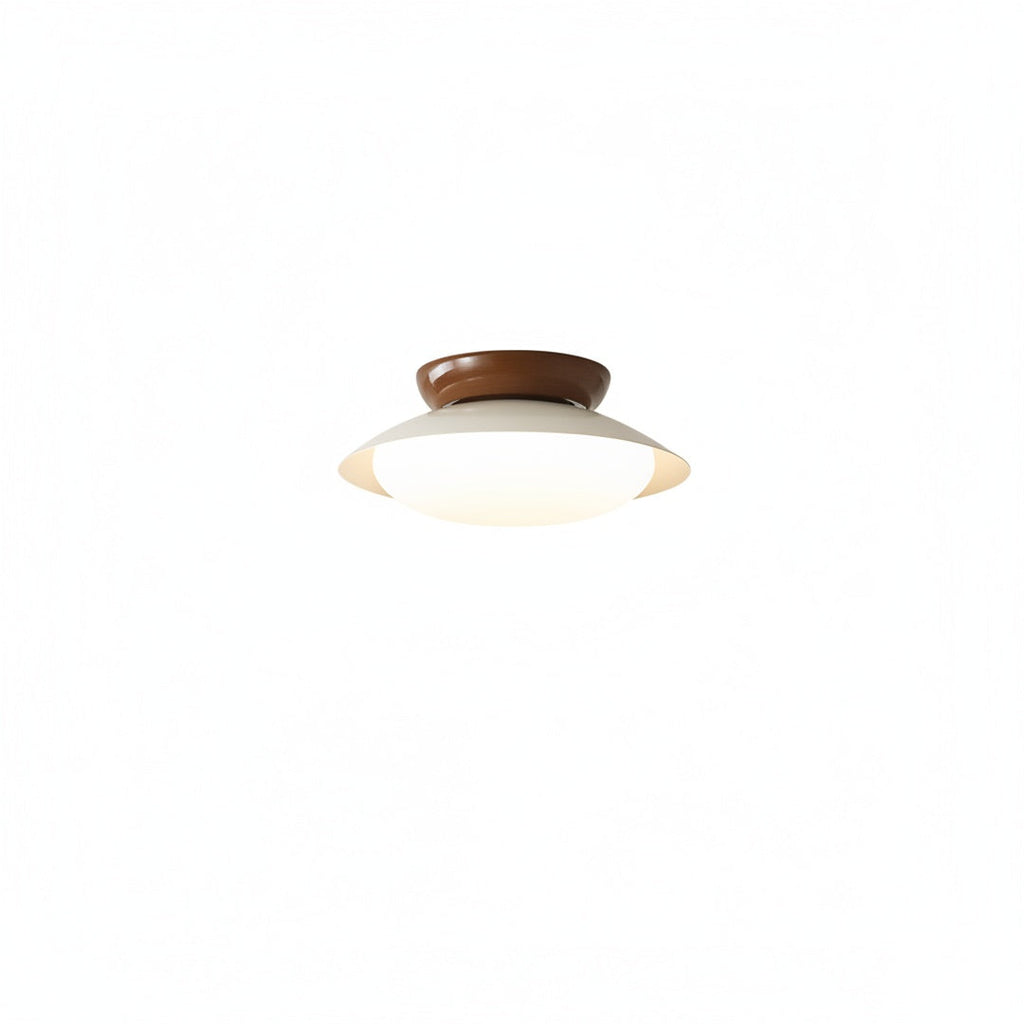 Retro Dome Ceiling Light with Integrated LED Panel, 25 cm
