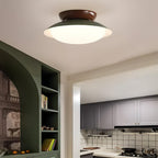 Retro Dome Ceiling Light with Integrated LED Panel, 25 cm