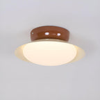 Retro Dome Ceiling Light with Integrated LED Panel, 25 cm