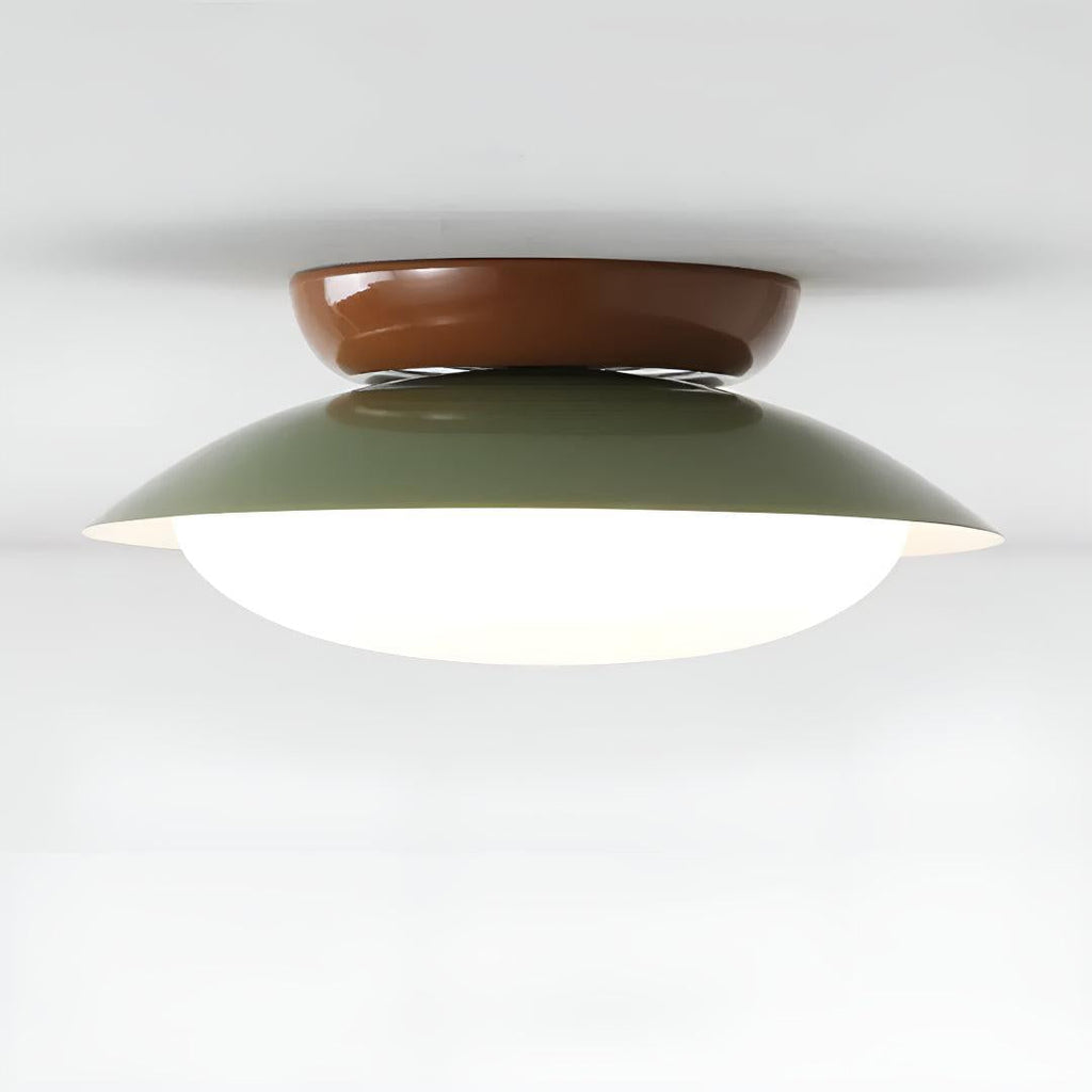 Retro Dome Ceiling Light with Integrated LED Panel, 25 cm