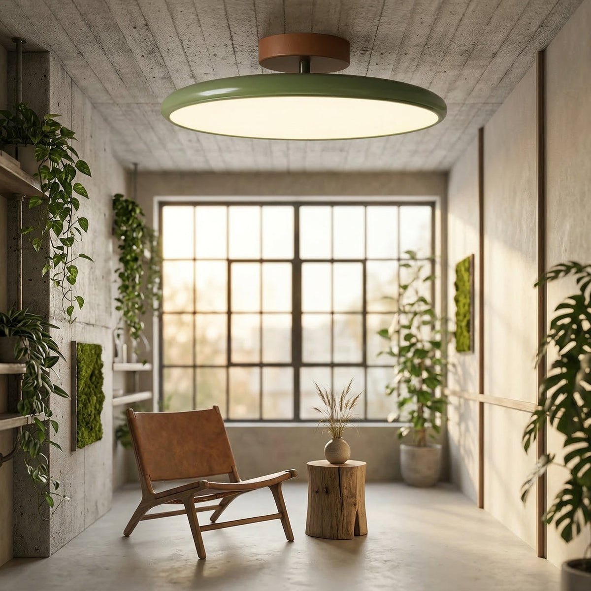 Retro Tilting Disc LED Ceiling Light, 30 to 50 cm
