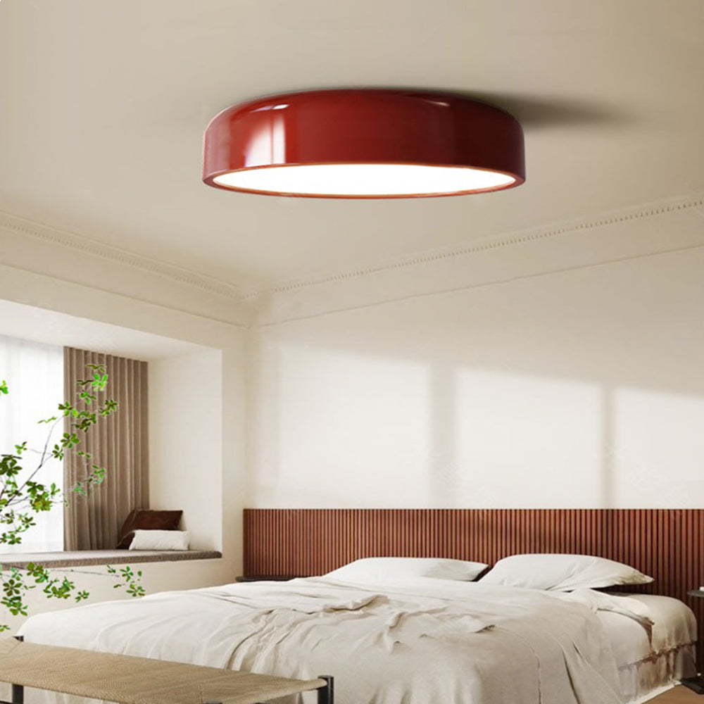 Retro Flush Ceiling Light with Opal Acrylic Diffuser, 2 Sizes