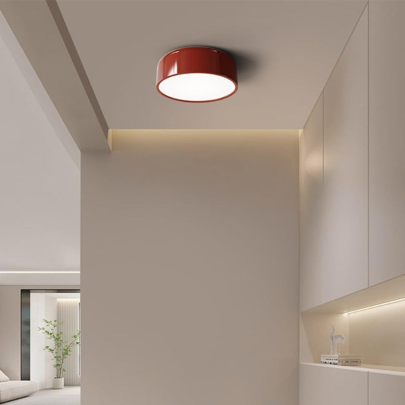Retro Flush Ceiling Light with Opal Acrylic Diffuser, 2 Sizes