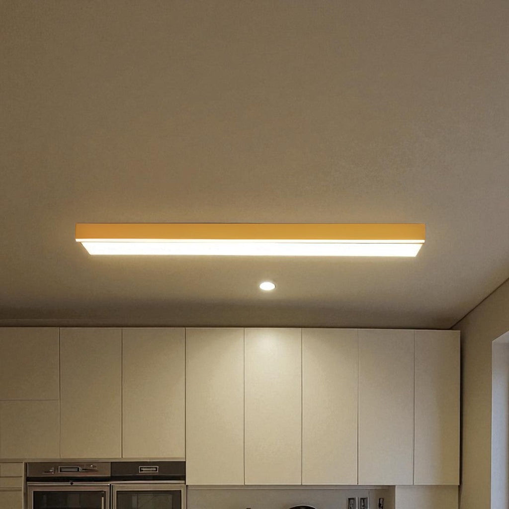 Slim Scandi Linear LED Ceiling Light, Dimmable with Remote