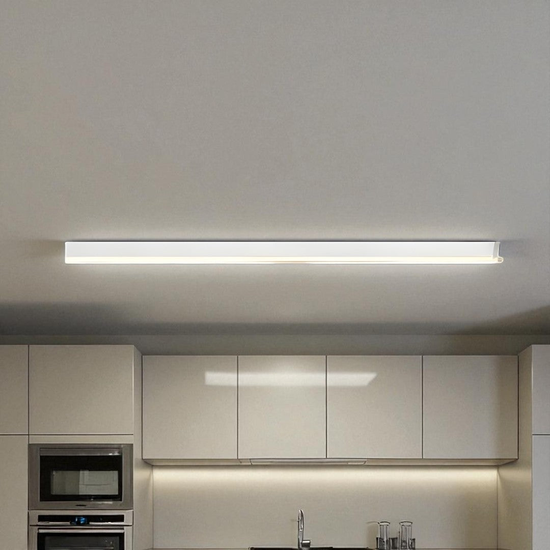 Slim Scandi Linear LED Ceiling Light, Dimmable with Remote