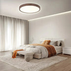Ultra-Slim Round Ceiling Light with Wood-Effect Frame, 3 Light Modes