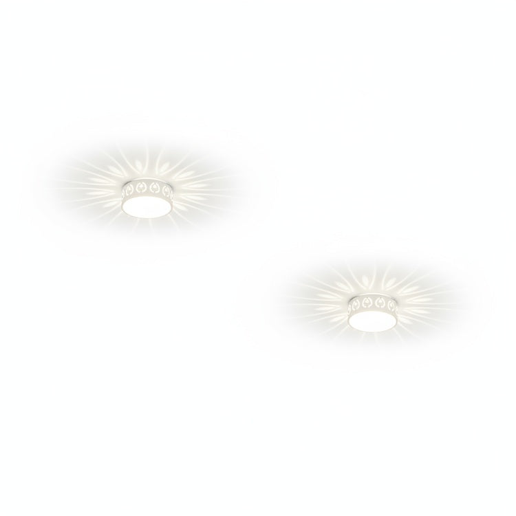 Scandinavian Round Ceiling Light with Shadow Pattern Effect
