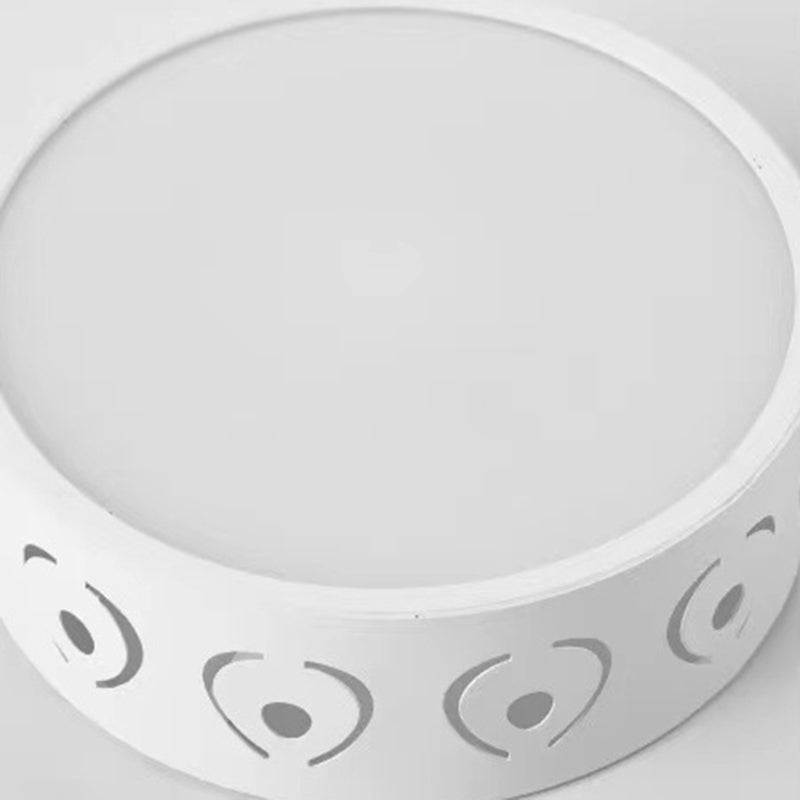Scandinavian Round Ceiling Light with Shadow Pattern Effect