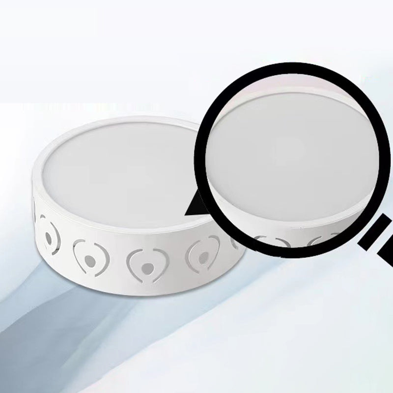 Scandinavian Round Ceiling Light with Shadow Pattern Effect