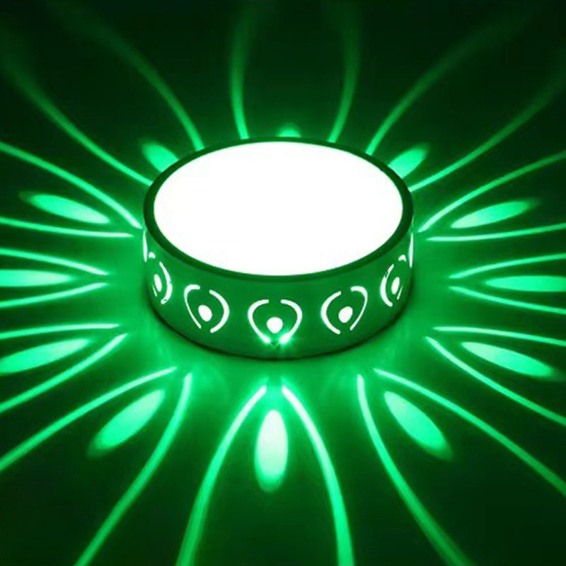 Scandinavian Round Ceiling Light with Shadow Pattern Effect