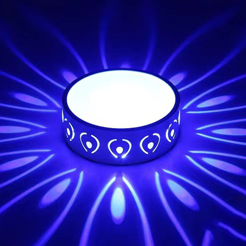 Scandinavian Round Ceiling Light with Shadow Pattern Effect