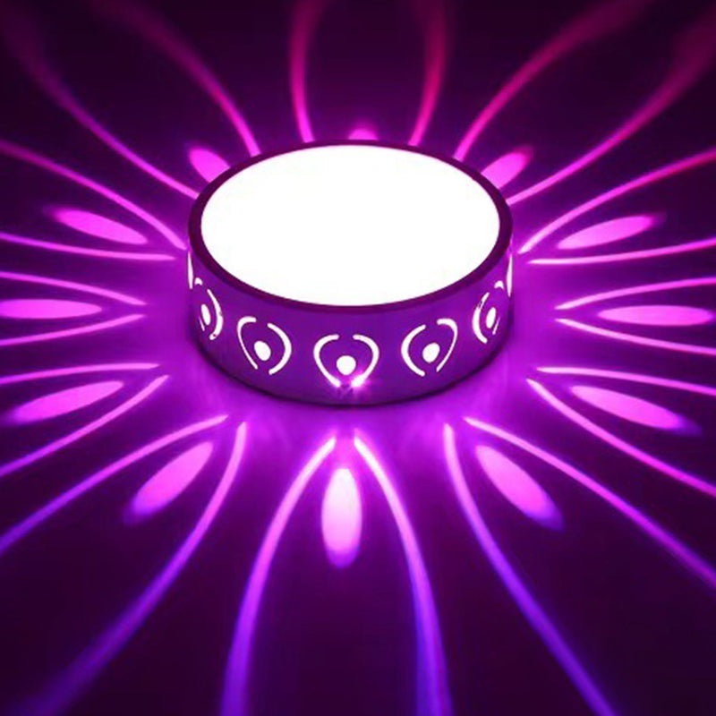 Scandinavian Round Ceiling Light with Shadow Pattern Effect