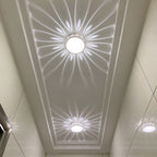 Scandinavian Round Ceiling Light with Shadow Pattern Effect