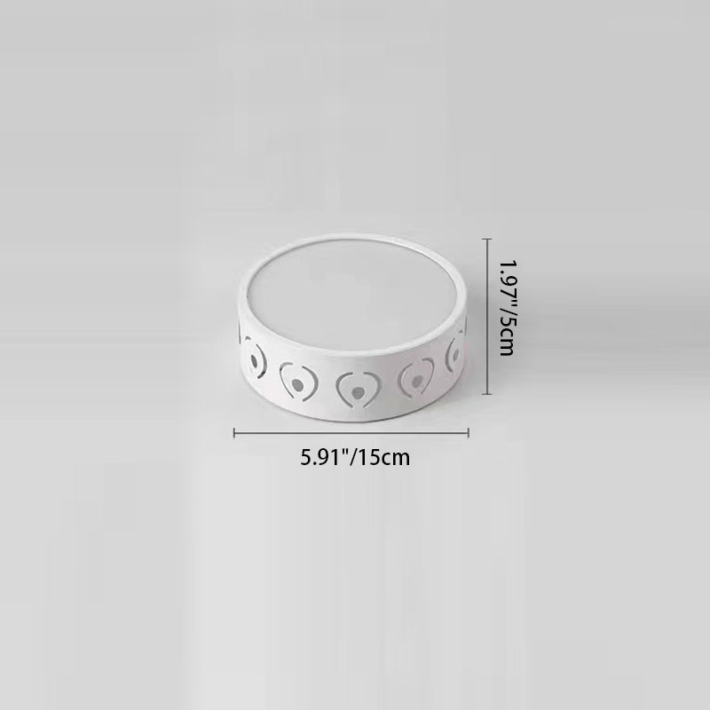 Scandinavian Round Ceiling Light with Shadow Pattern Effect