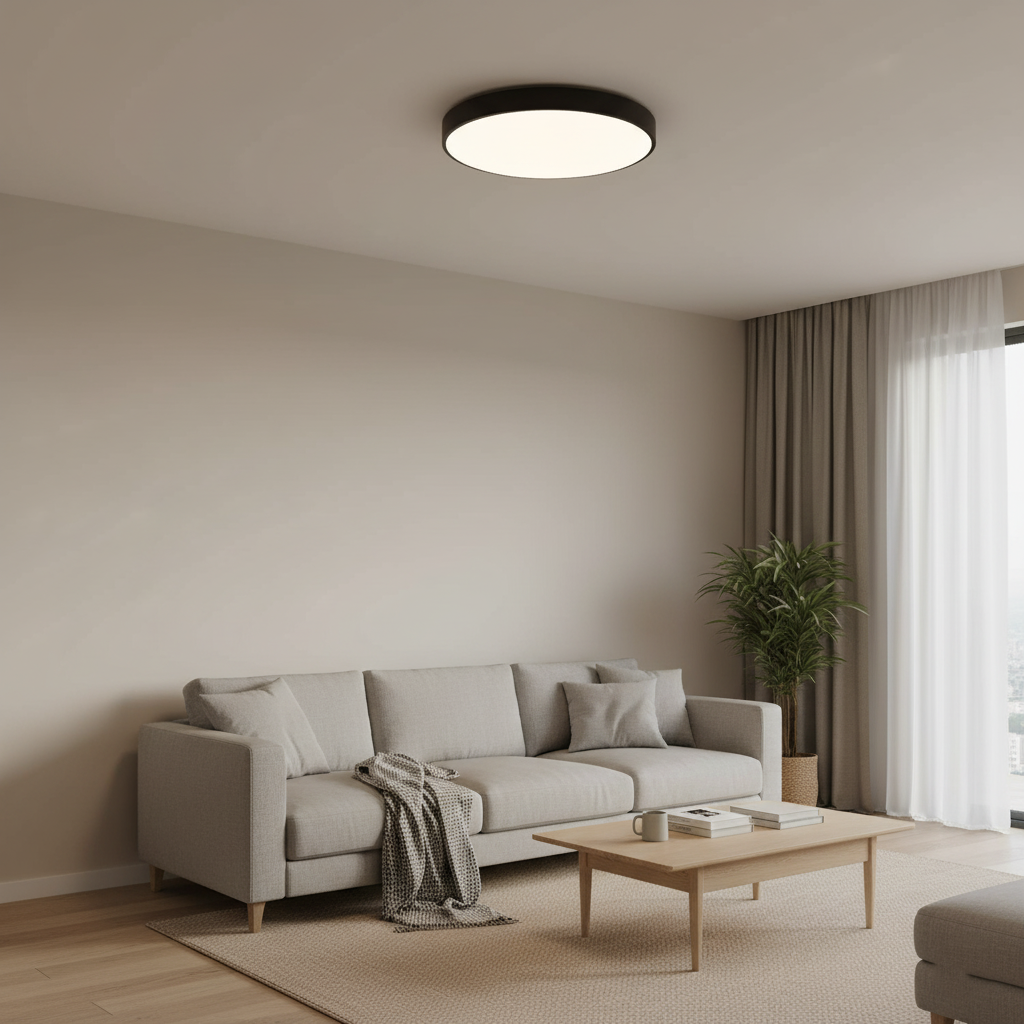 Round Macaron Ceiling Light with Remote, Colour and Dimming Control