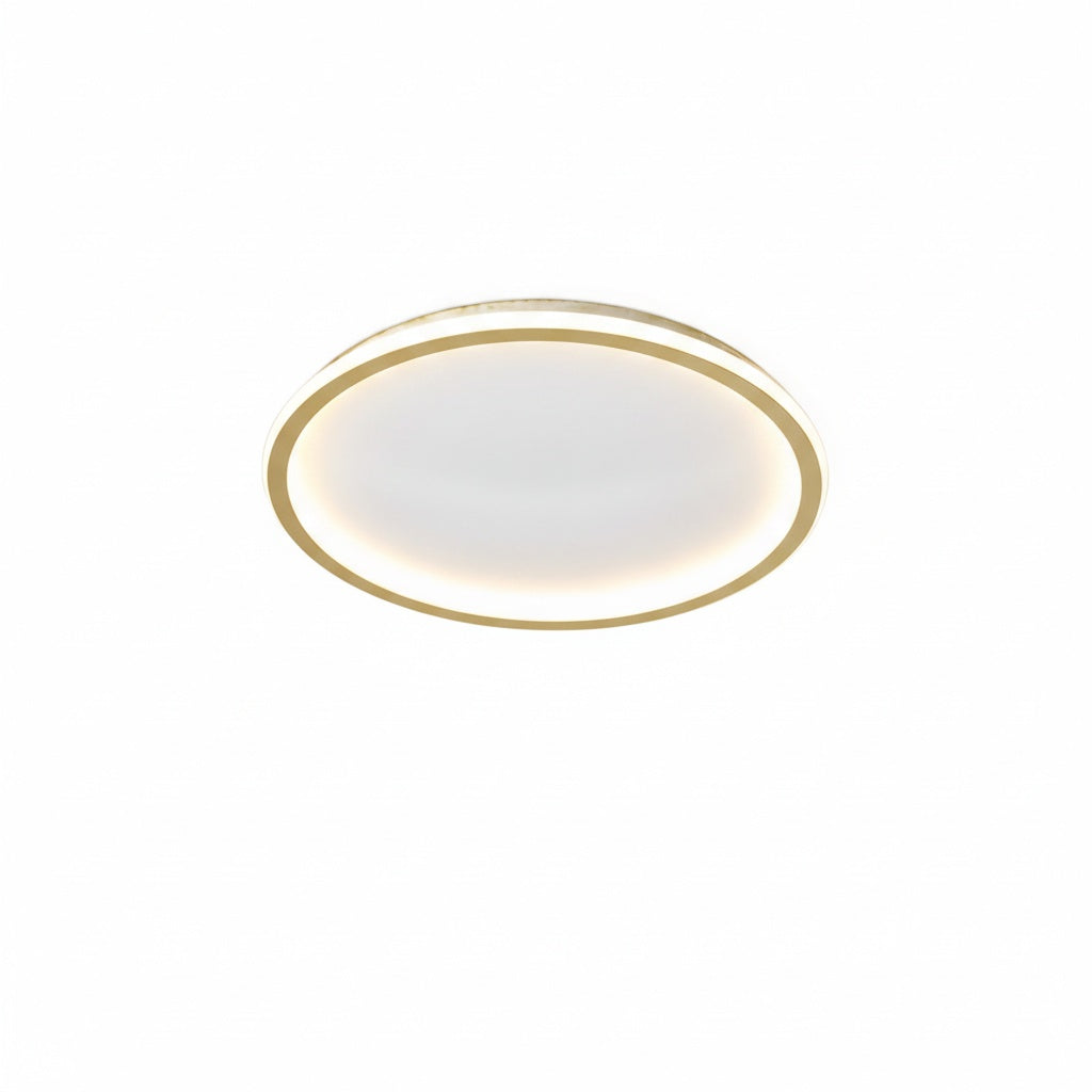 Scandi Round LED Ceiling Light, Dimmable with Remote