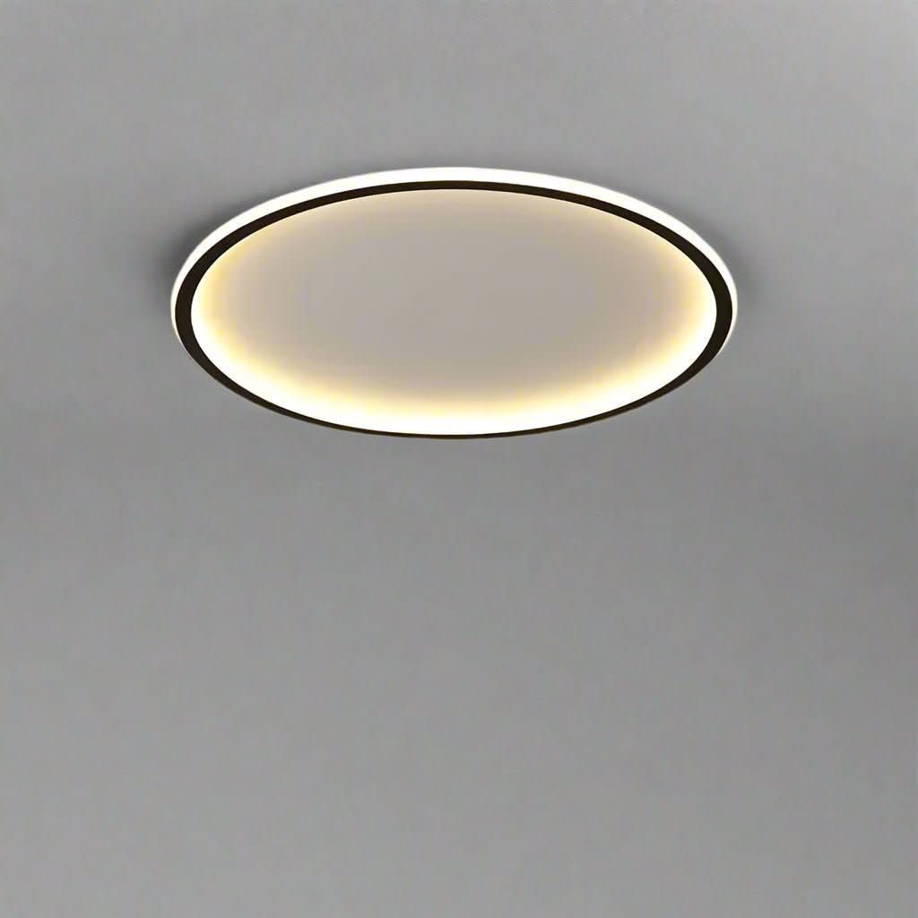 Scandi Round LED Ceiling Light, Dimmable with Remote