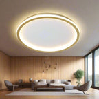 Scandi Round LED Ceiling Light, Dimmable with Remote