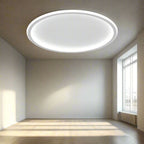 Scandi Round LED Ceiling Light, Dimmable with Remote