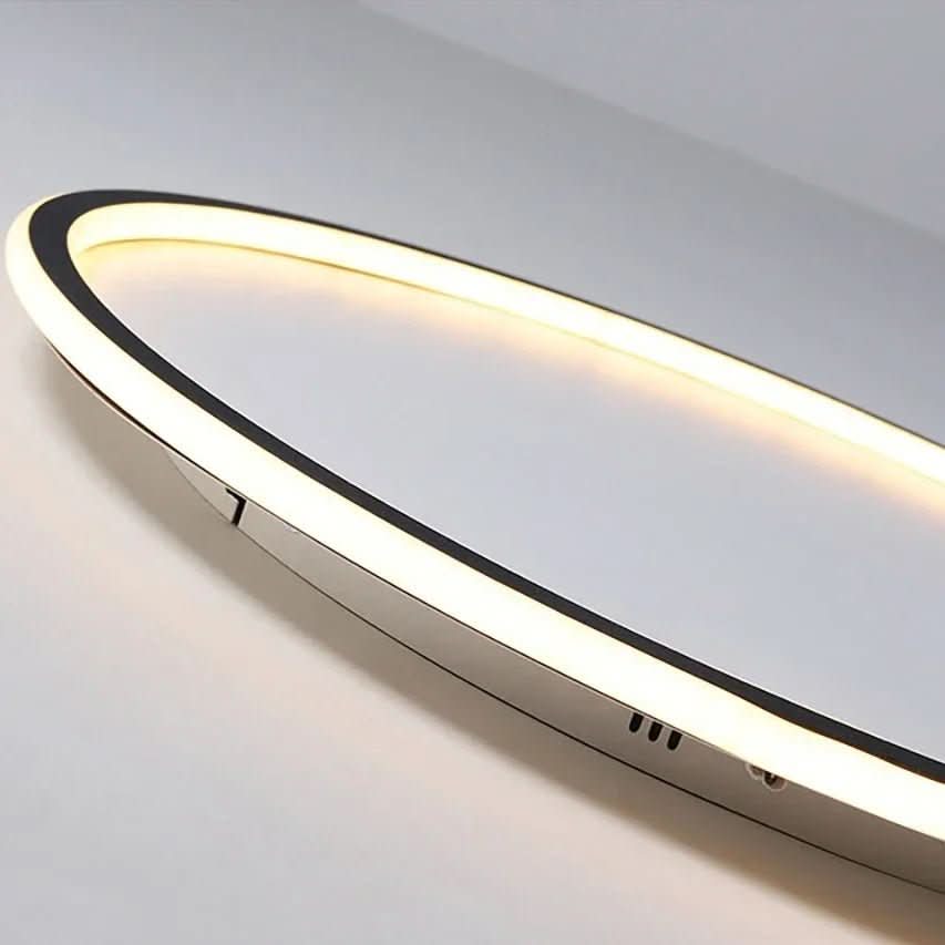 Scandi Round LED Ceiling Light, Dimmable with Remote