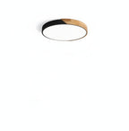 Scandi Wood Frame Flush Ceiling Light with Tri-Colour LED