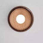 Scandi Wood Dome Flush Ceiling Light, 30 cm