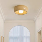 Scandi Wood Dome Flush Ceiling Light, 30 cm