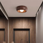 Scandi Wood Dome Flush Ceiling Light, 30 cm