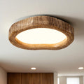 Scandinavian Ceiling Light with Wood-Effect Resin Frame