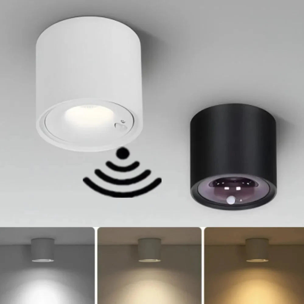 PIR Motion Sensor Ceiling Spotlight, Surface Mount, Ra95