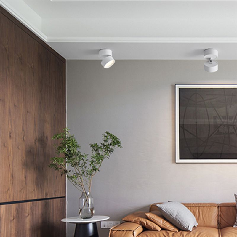 Minimalist Ceiling Spotlight with Rotating Head, Surface Mount