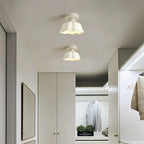 Vintage Scalloped Ceiling Light with Metal Base, E27