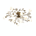 Vintage Tulip Glass Semi-Flush Ceiling Light