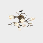 Vintage Tulip Glass Semi-Flush Ceiling Light