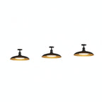 Scandi Outdoor Ceiling Light with Bowl Shade, Carbon Steel