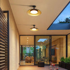 Scandi Outdoor Ceiling Light with Bowl Shade, Carbon Steel