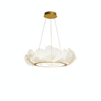 Art Deco Ginkgo Leaf Pendant Light with Adjustable Drop