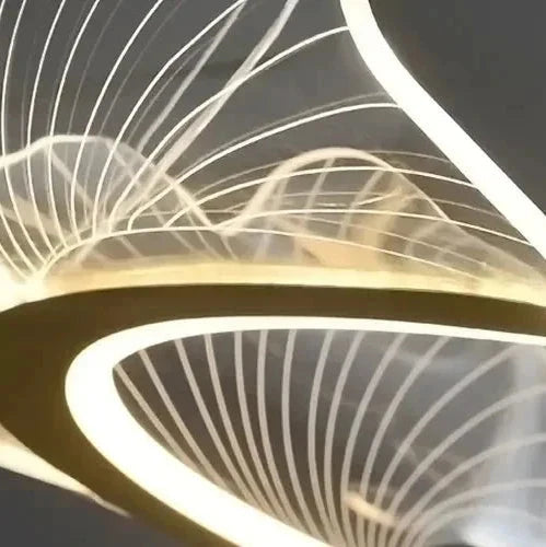 Art Deco Ginkgo Leaf Pendant Light with Adjustable Drop